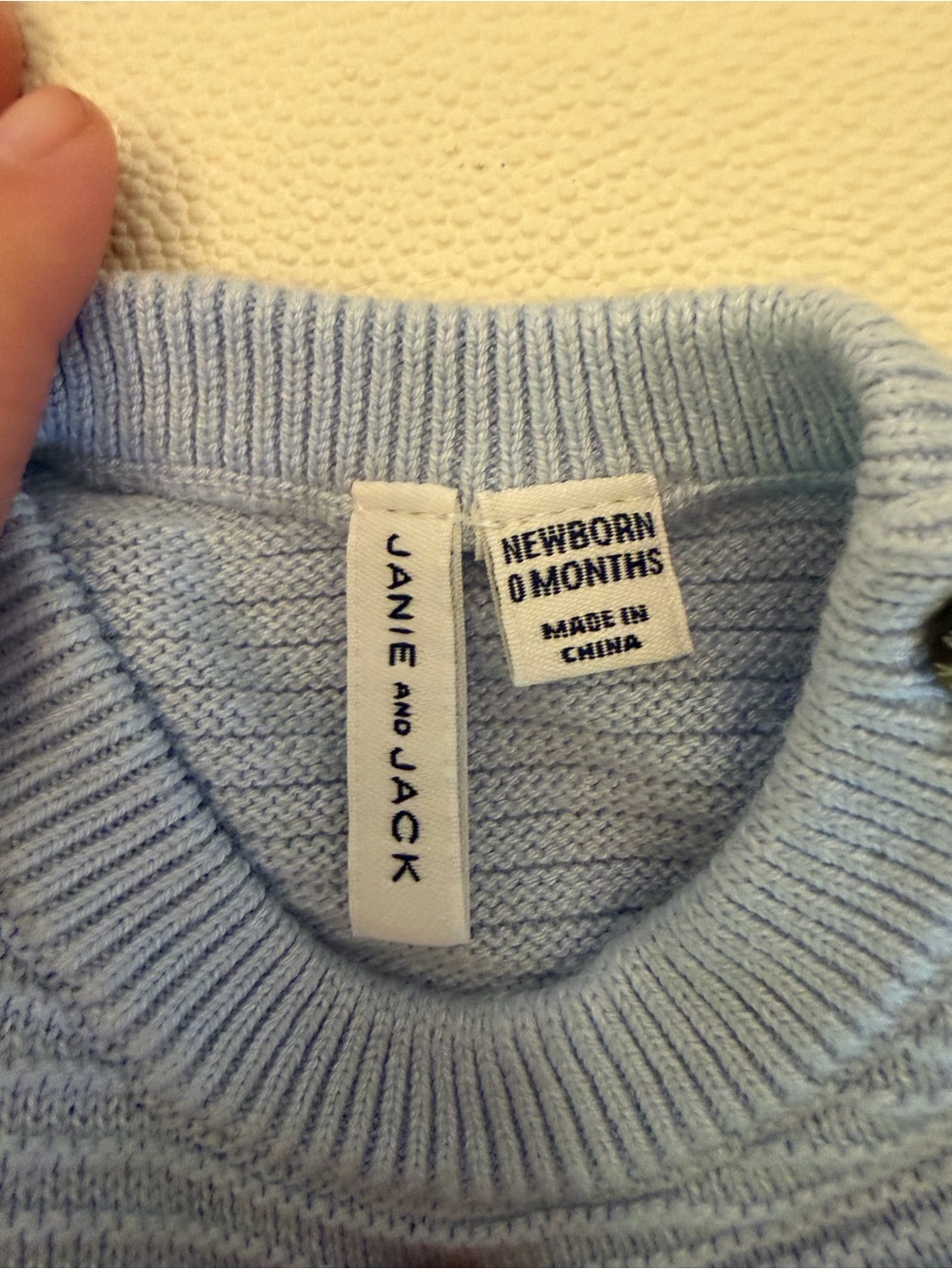 Janie and Jack Knit Sweater and Pants Set in Light Blue, size newborn. like new - Picture 3 of 4